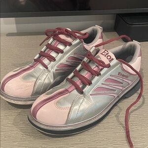 Etonic Good Year Women's Pink and Silver Bowling Shoes size 8